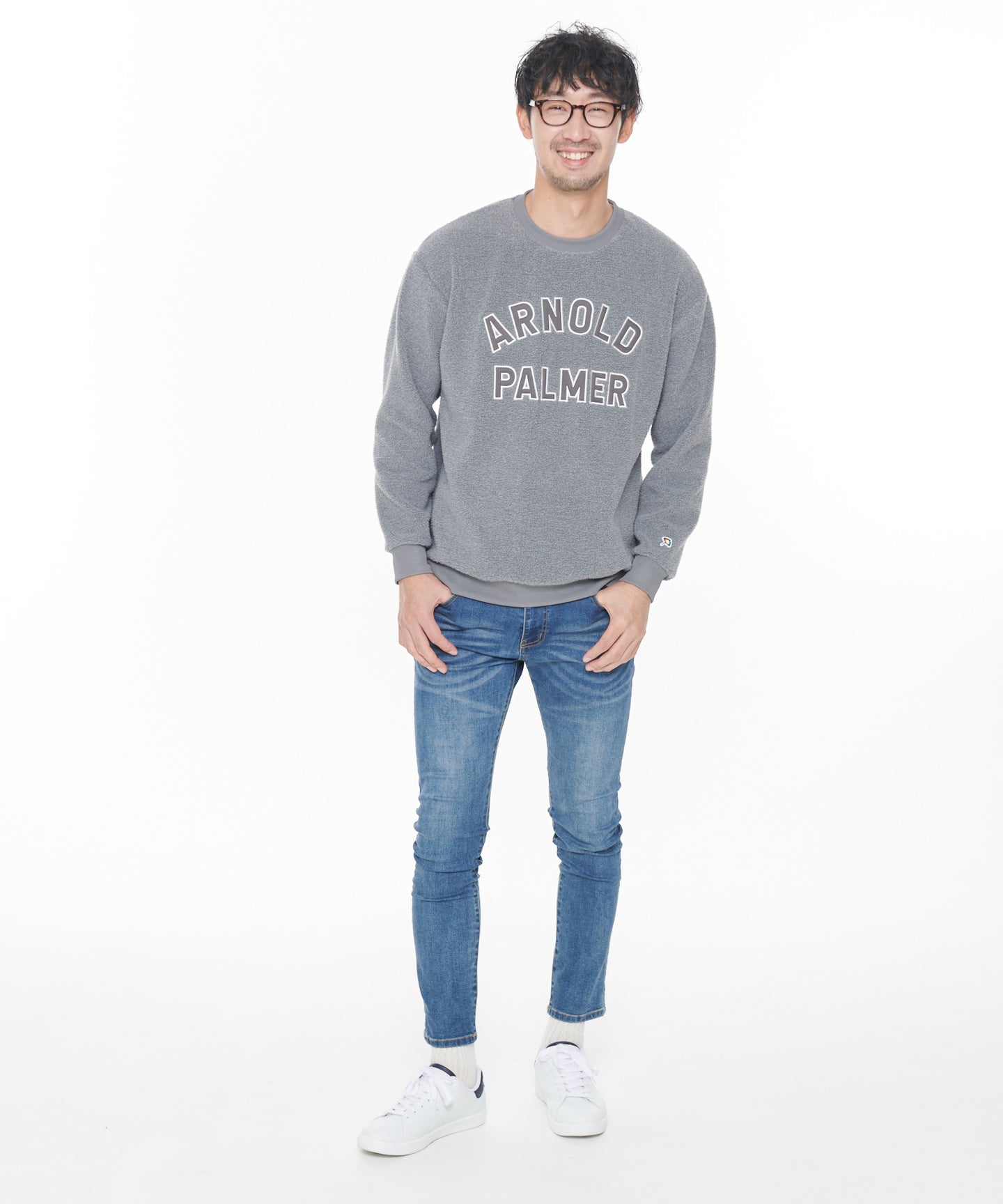 Arnold Palmer 【残り2点】ボアフリースシェアロゴプルオーバー